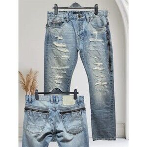 Cult Of Individuality Rebel Straight Men's W34 L34 Japanese Selvedge Denim Jeans